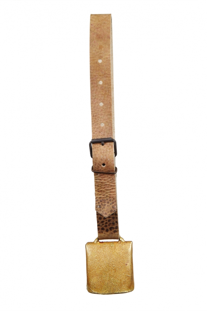 Sheep and goat bell with leather strap 6 cm