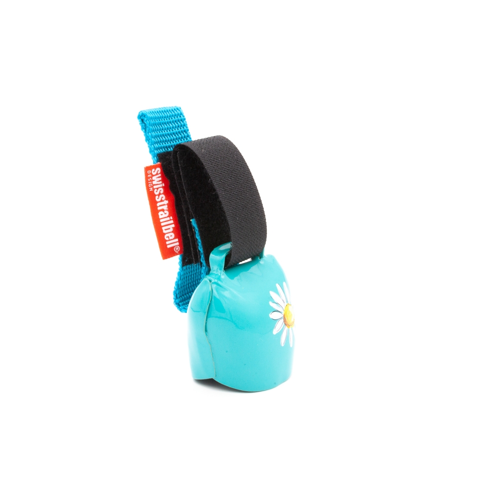 swisstrailbell® Turquoise "Blume" türkises Band schwarzes Band