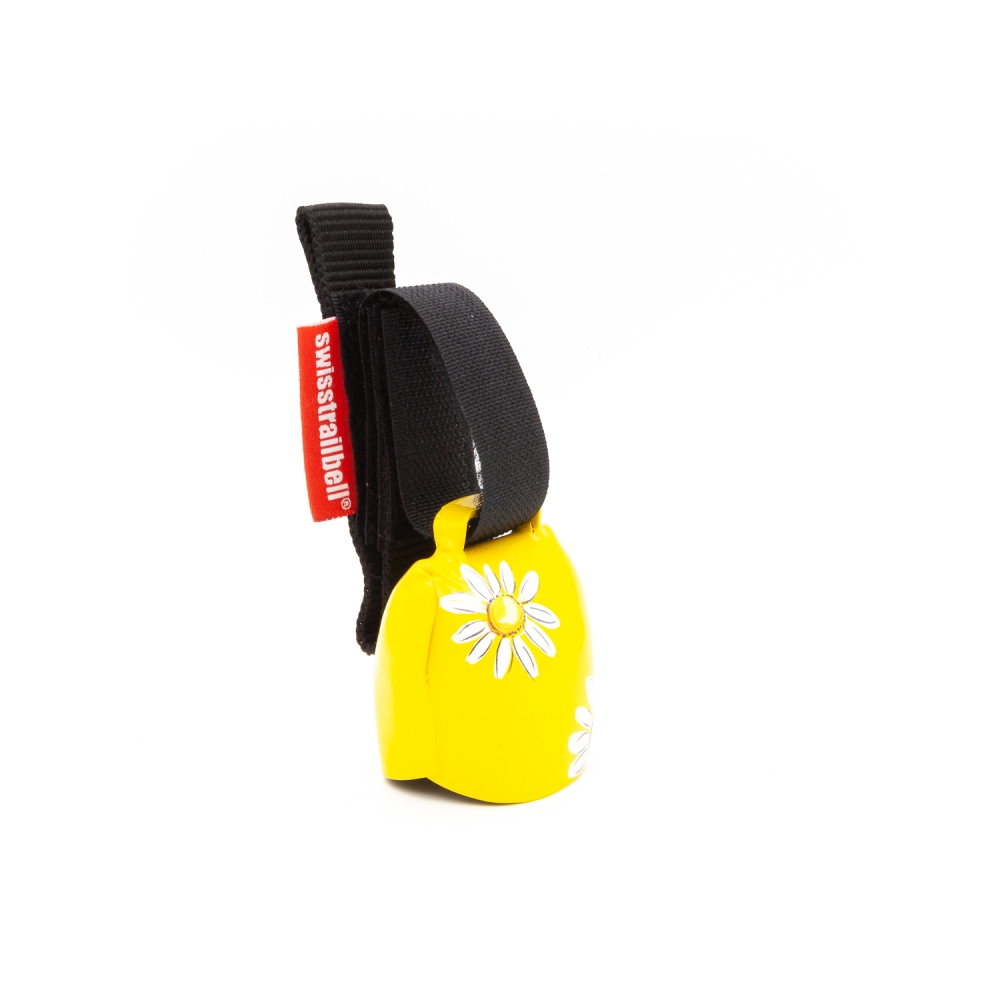 swisstrailbell® Yellow "Blume" schwarzes Band