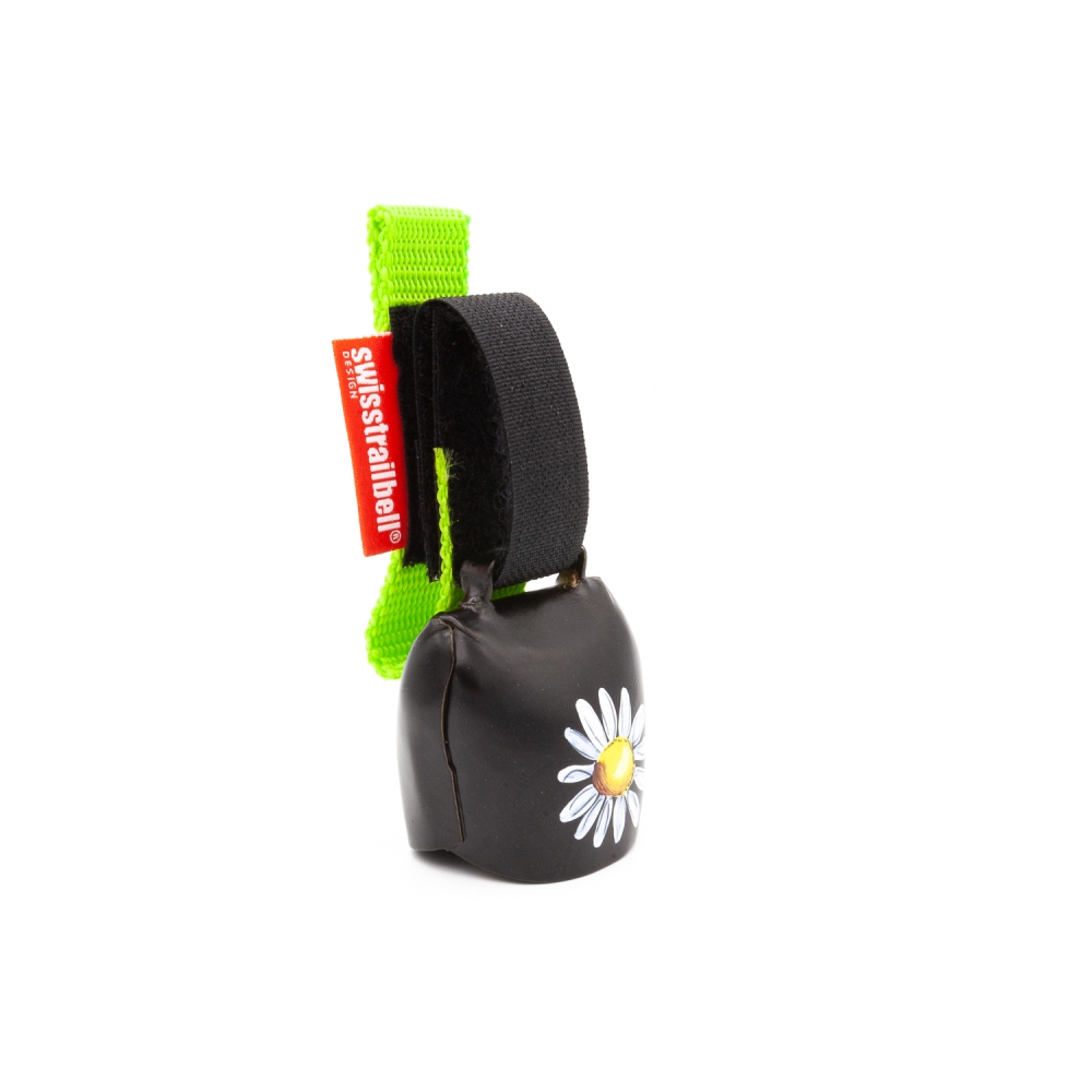 swisstrailbell® Black "Blume"  hellgrünes Band