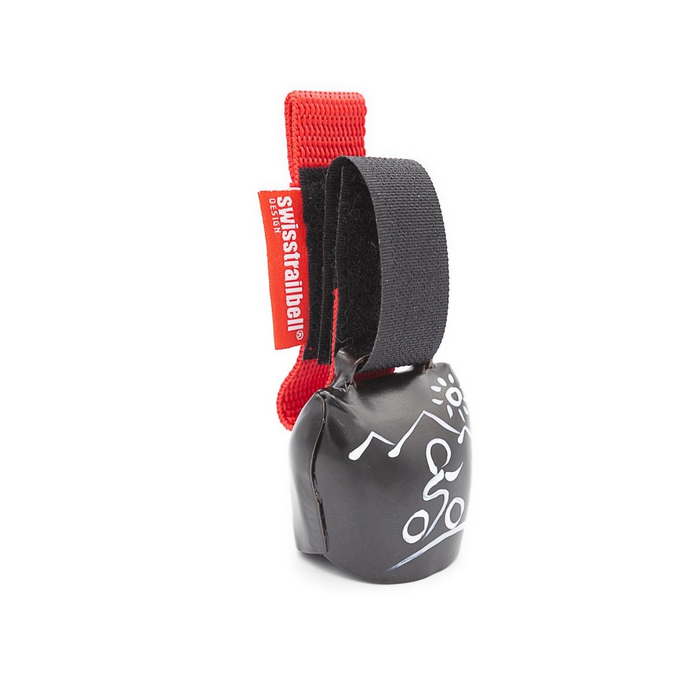 swisstrailbell® Black "Biker weiss"  / red