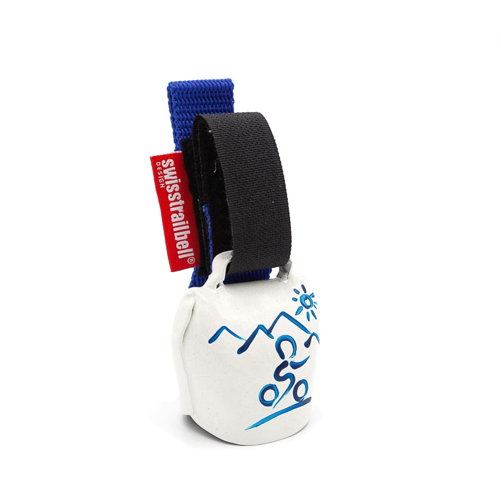 swisstrailbell® White "Biker blau"  / blue