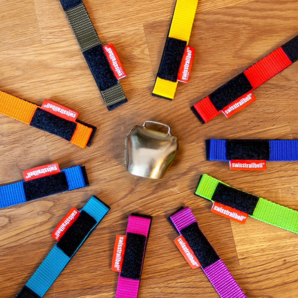 swisstrailbell® swisstrailbell® Black mit farbigem Band