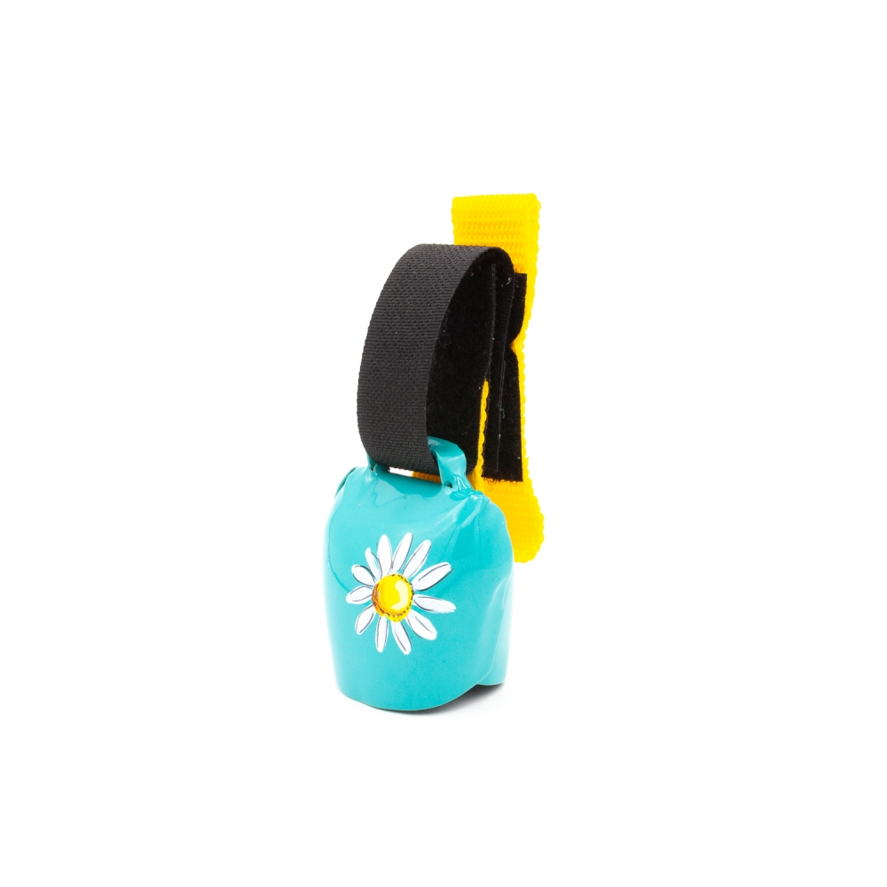 swisstrailbell® Turquoise "Blume" gelbes Band