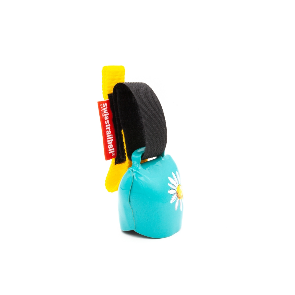 swisstrailbell® Turquoise "Blume" gelbes Band