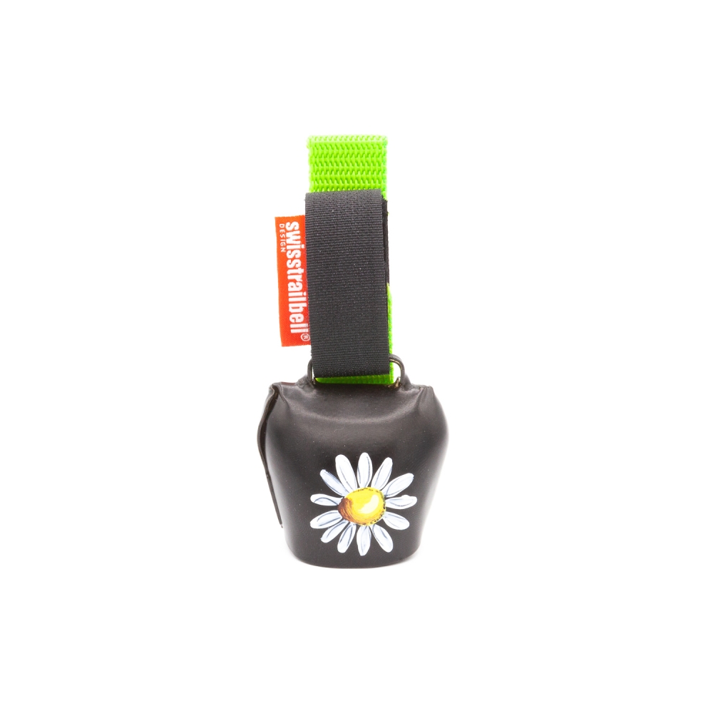 swisstrailbell® Black "Blume"  hellgrünes Band